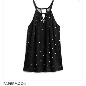 Black and white polka dot tank top